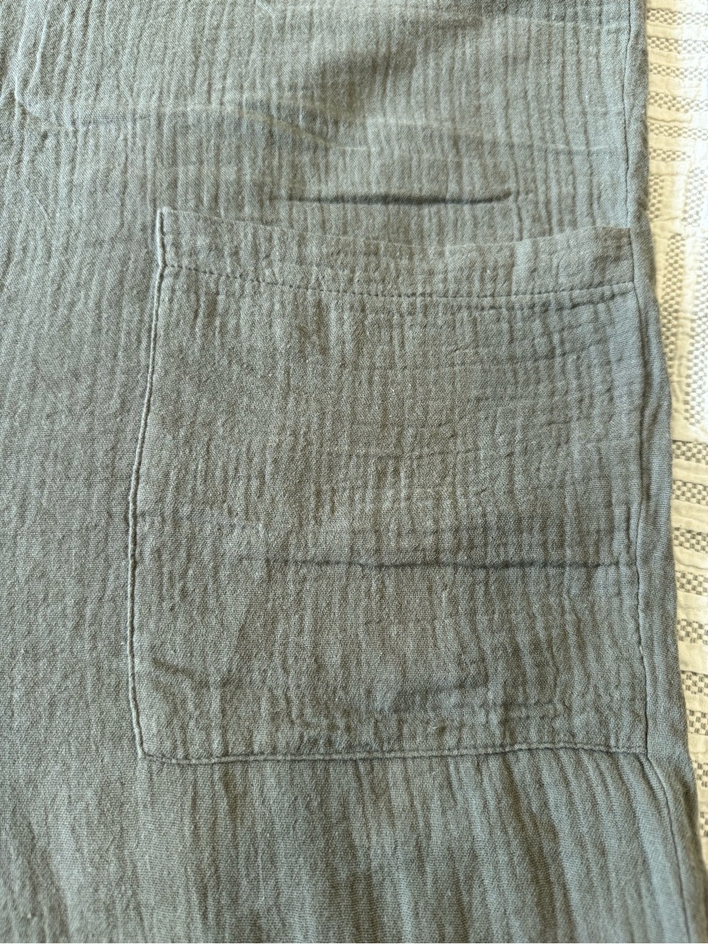 Smash + Tess x Jillian Harris Organic Cotton Romper Sage Green Tie Strap Medium - Picture 5 of 11